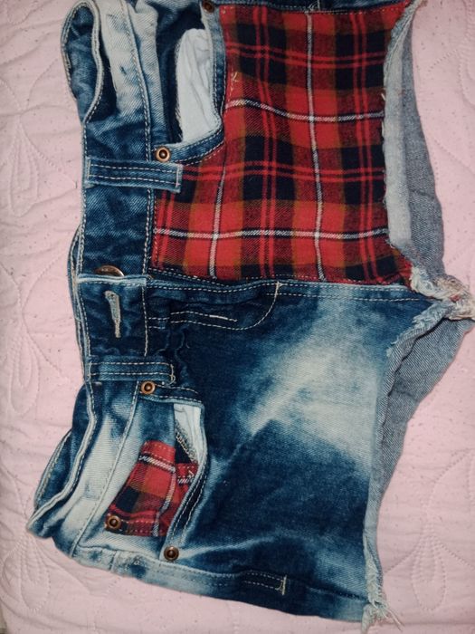 Джинсовые кастом шорты у2к