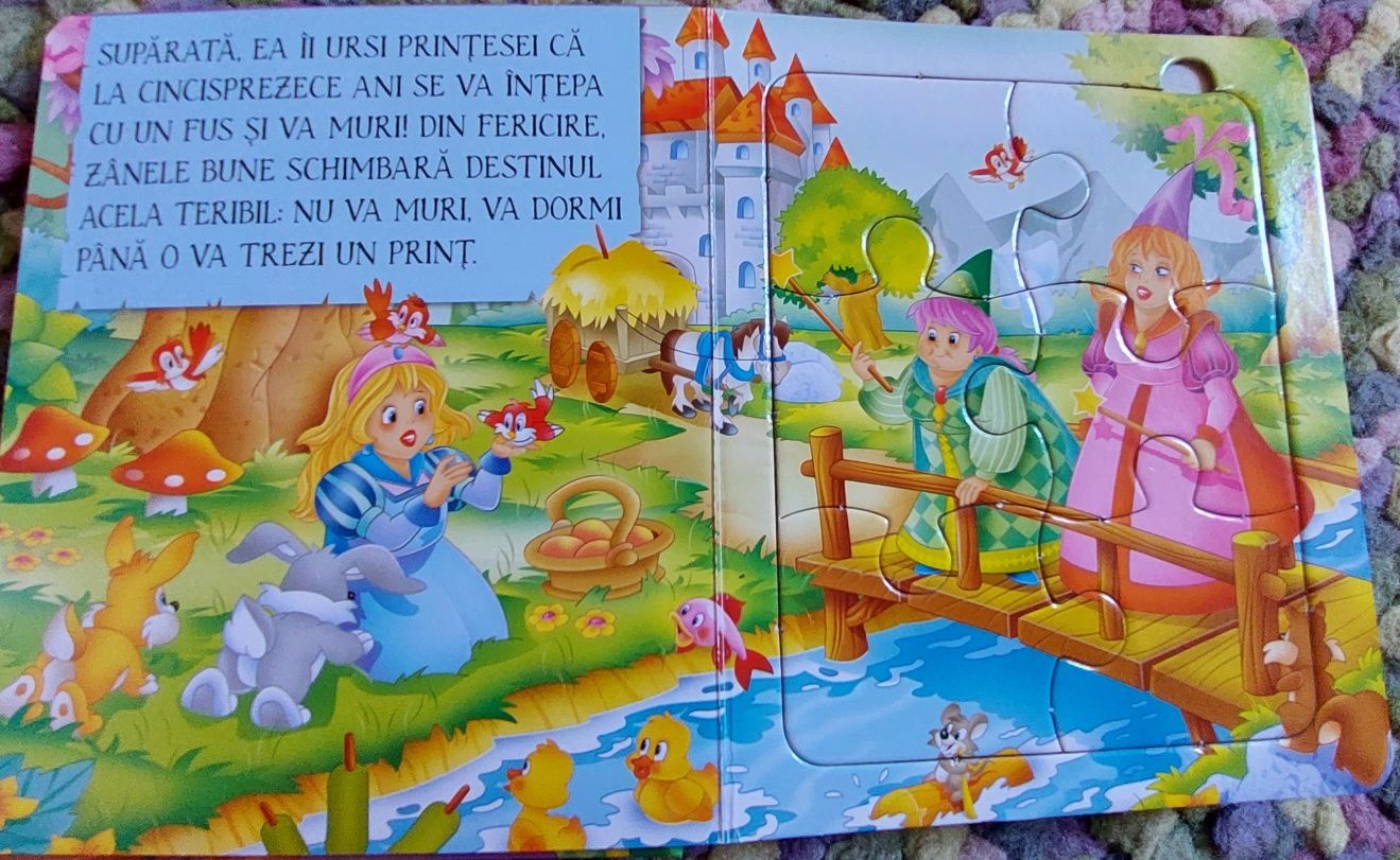 Frumoasa adormita - carte cu puzzle