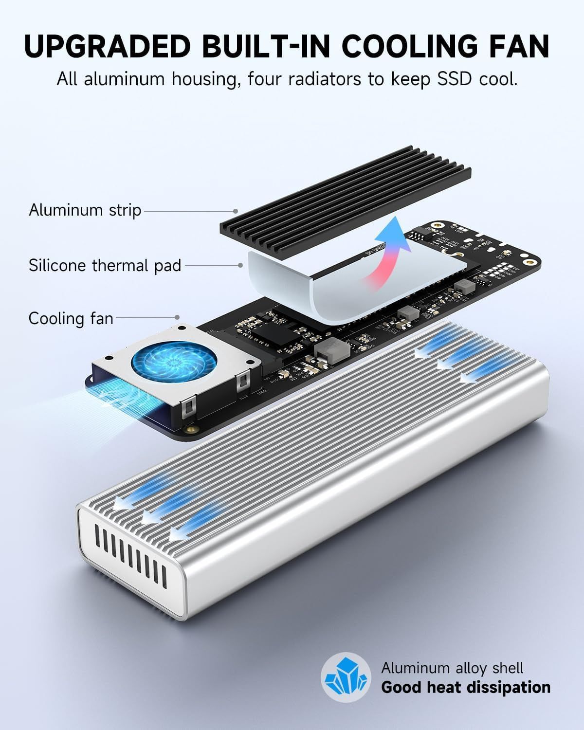 SSD M.2 NVMe Enclosure Sigilat, iDiskk 40Gbps, Aluminium, Thunderbolt3