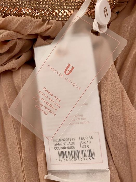 ASOS Forever Unique lace up back maxi dress in pink,NOUĂ CU ETICHETĂ,M