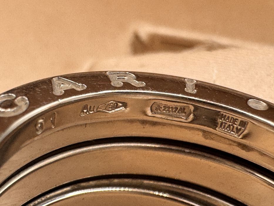 Inel B.Zero1 aur alb 18k