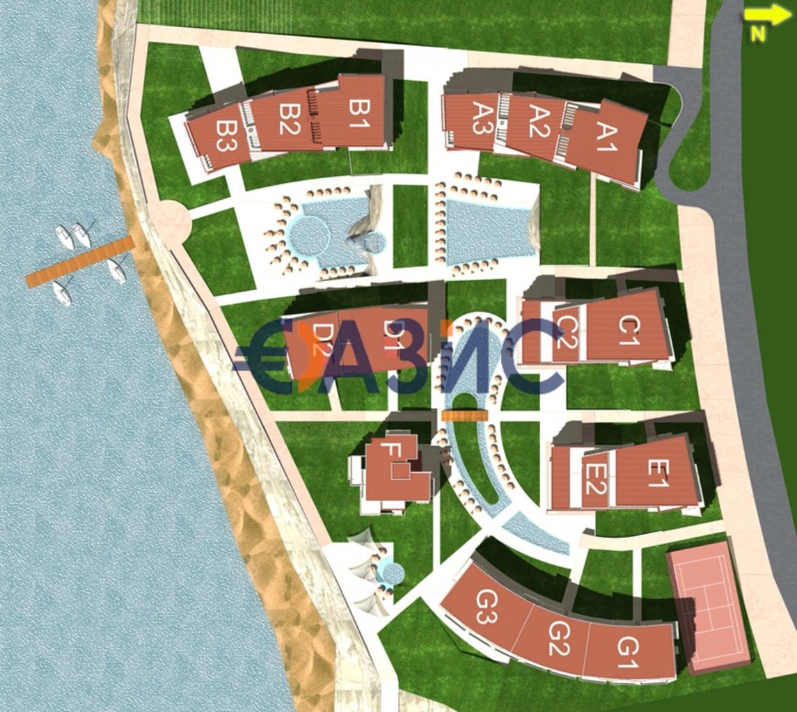 Продава се Едностаен апартамент в Свети Влас - 44 кв.м за 1364 €/кв.м - Снимка #14