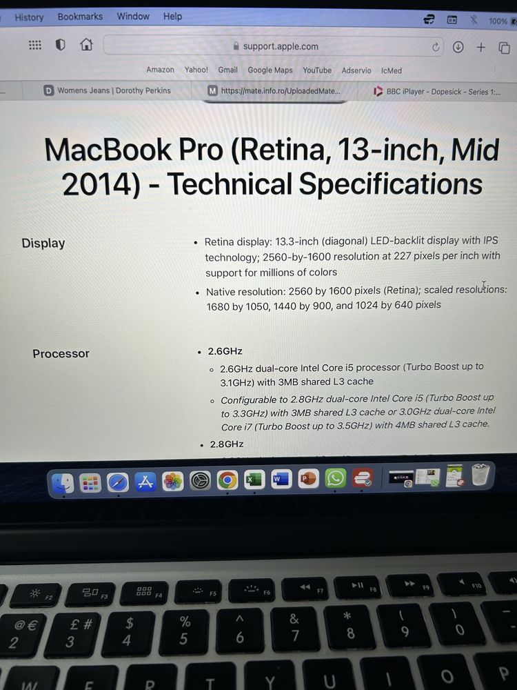 Macbook Pro 13inch, intel core i5, 120GB, 8GB RAM  DDR3