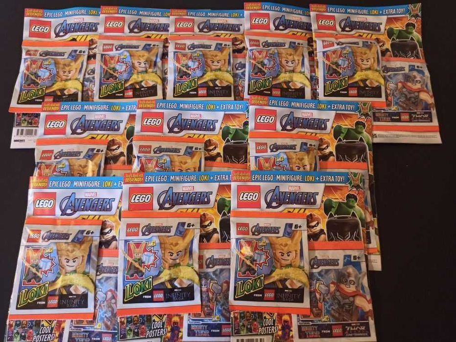 Revista Avengers Lego cu 2 jucarii sigilate Thor si Loki