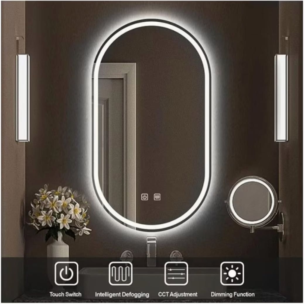 Oglinda Baie LED Touch, cu functie Dezaburire 50x80 cm