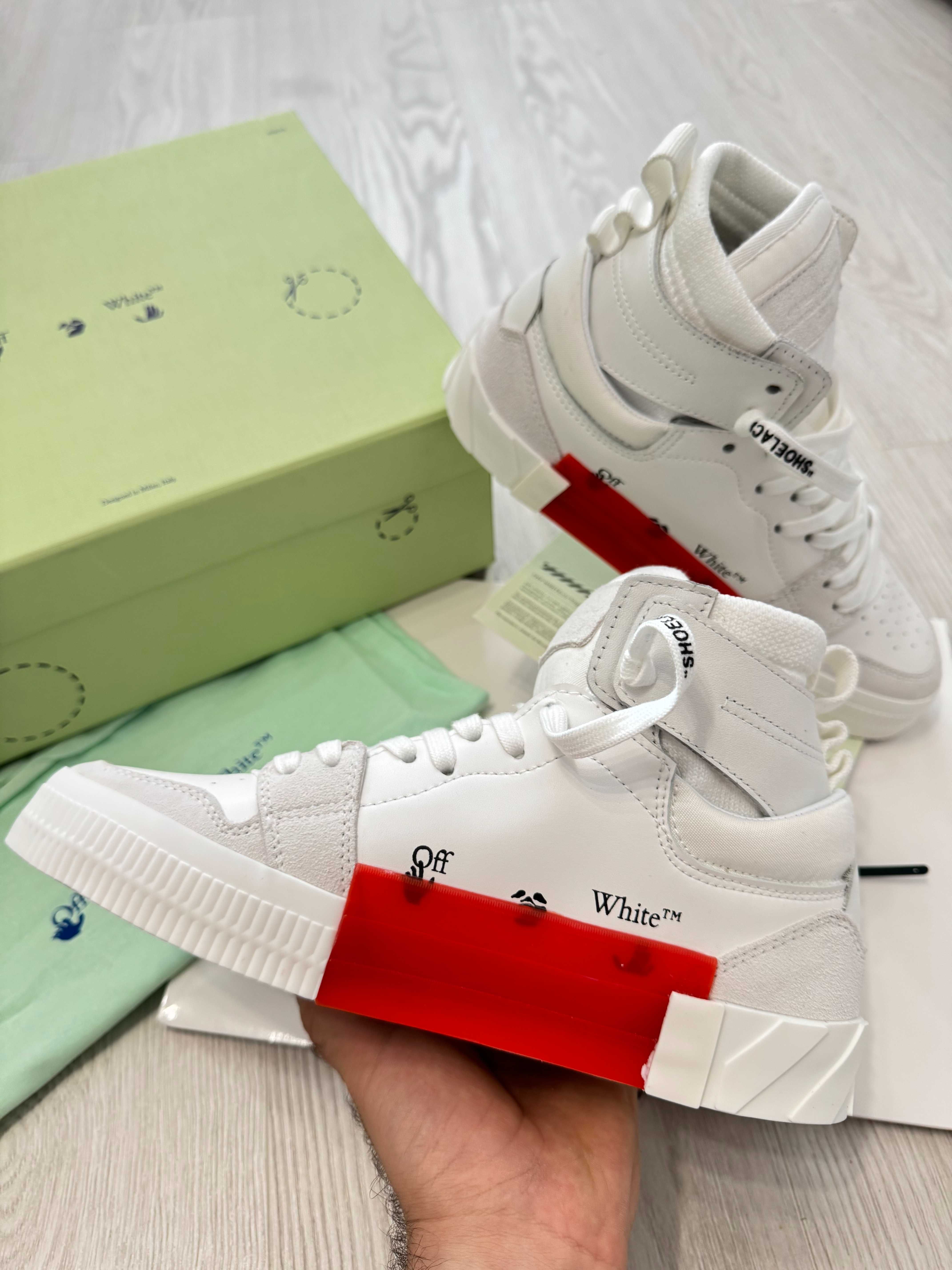 Adidasi OFF WHITE - High White SNEAKERS Premium din Piele Full Box NOI