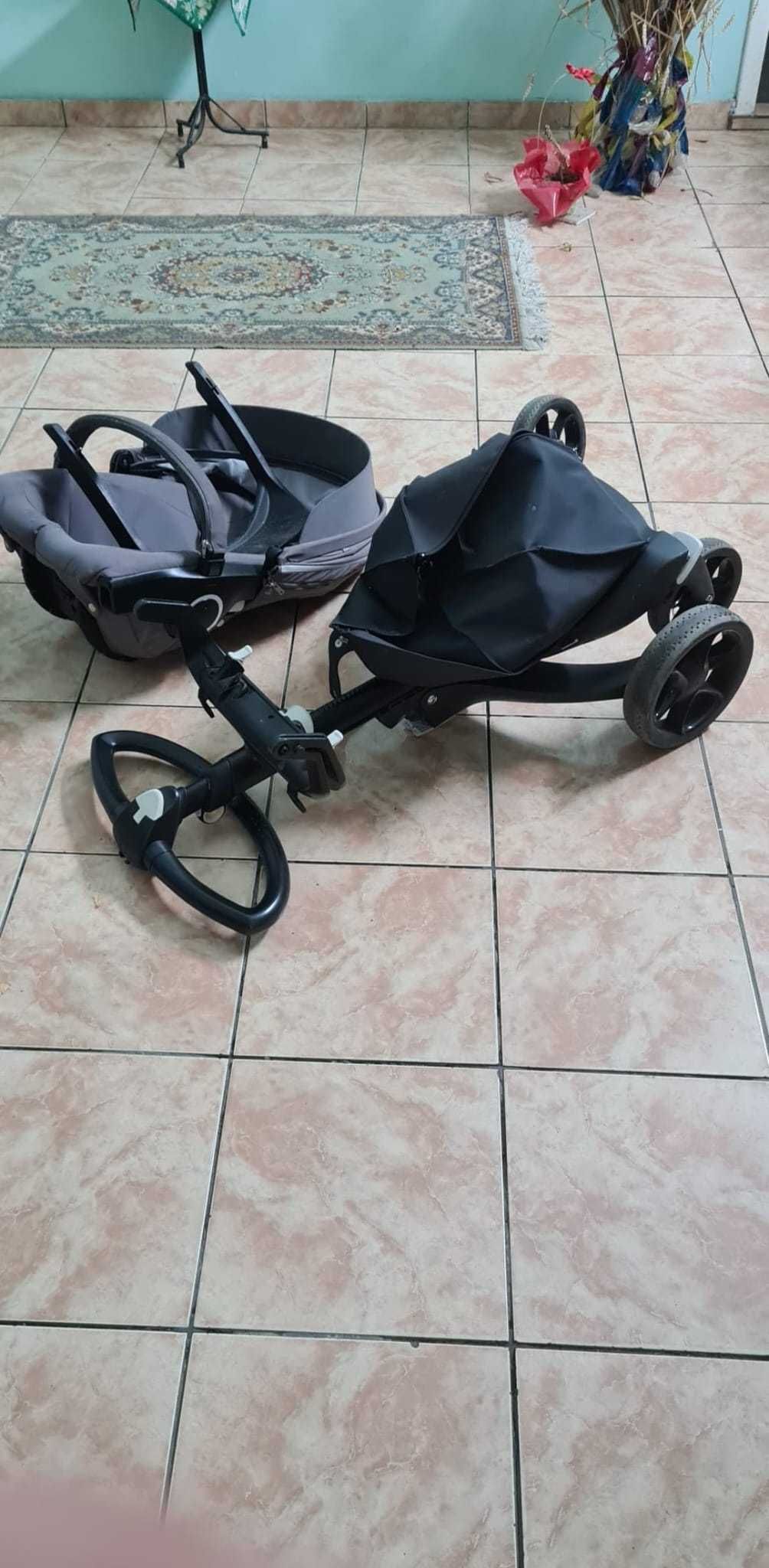 carucior Stokke Athlesiure V5 cadru negru, gri.