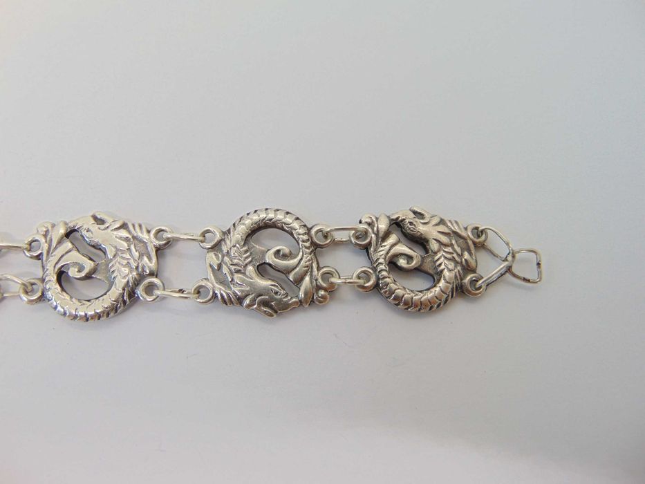 Bratara dragoni din argint