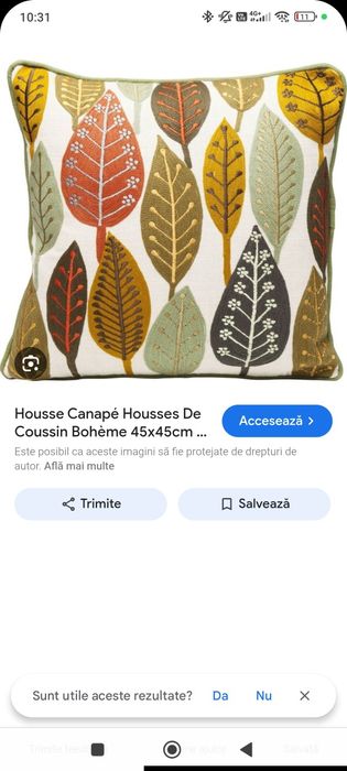 Fata de perna model frunze de toamna handmade Karre