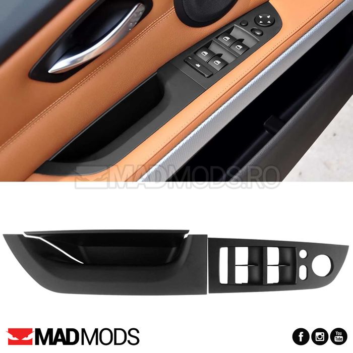 Maner interior portiera BMW Seria 3 E90 E91 E92 E93 Negru, Fata Spate