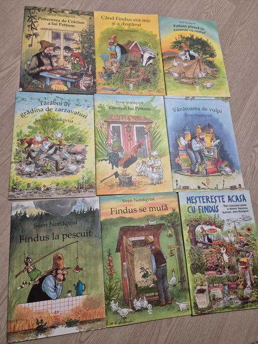 Set 9 carti cu Findus si Pettson, autor Sven Nordqvist