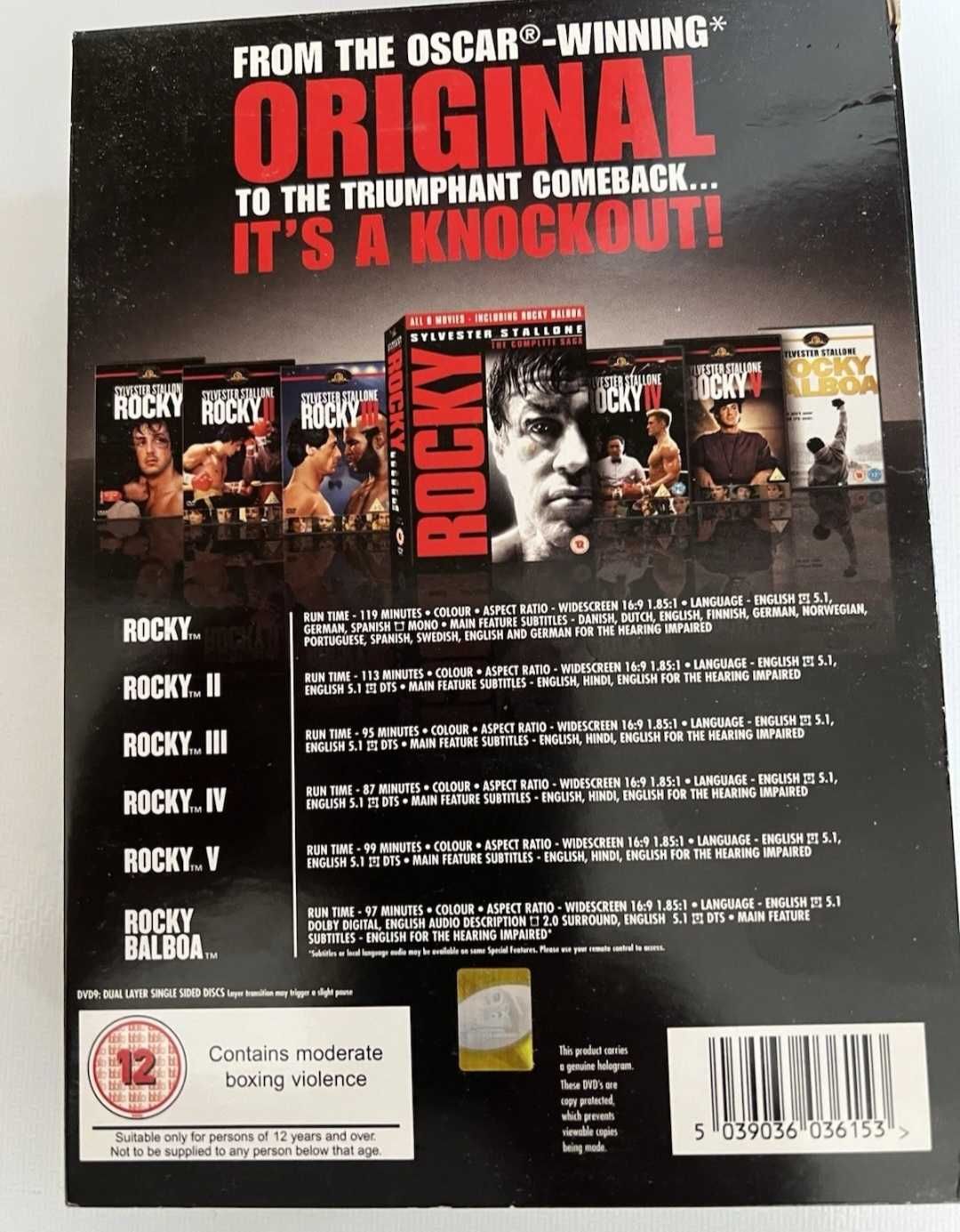 Rocky: The Complete Saga DVD Box Set 6-Disc  Movie Collection