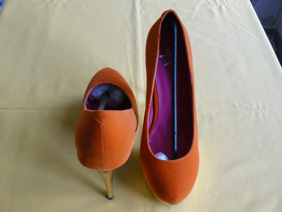 Pantofi Dama HEELS & PUMPS Model Edita, Cu Toc Inalt,Culoare Orange,40