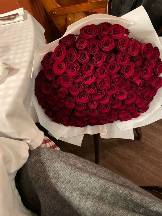 101 роза свежий сегодня утром получили