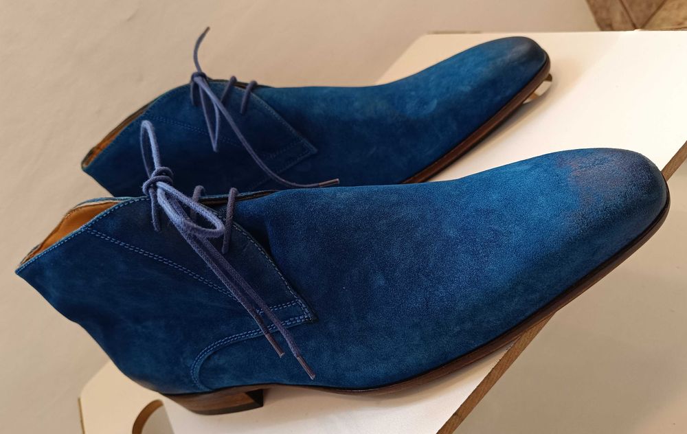 Ghete chukka 42 42.5 43 de lux GREVE NOI lucrate manual piele naturala