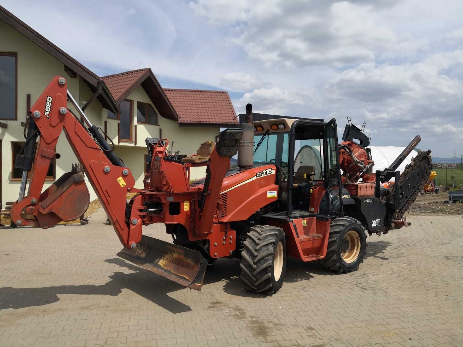 Utilaj Ditch Witch RT 115 trencher/plug vibrator/excavator/dozer blade