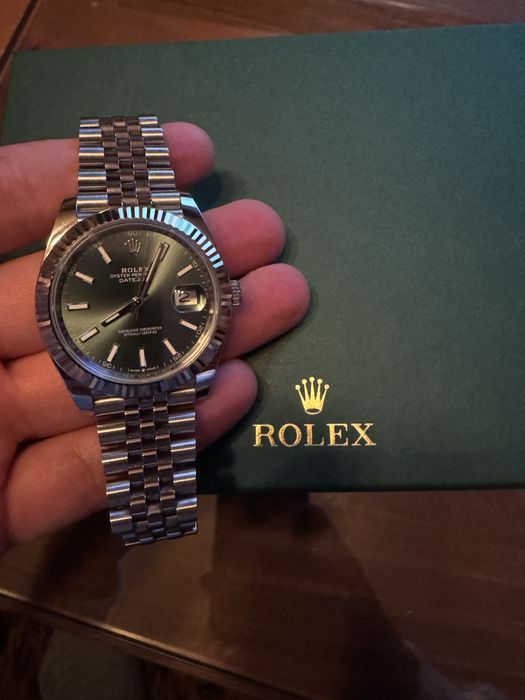 Rolex datejust mint green