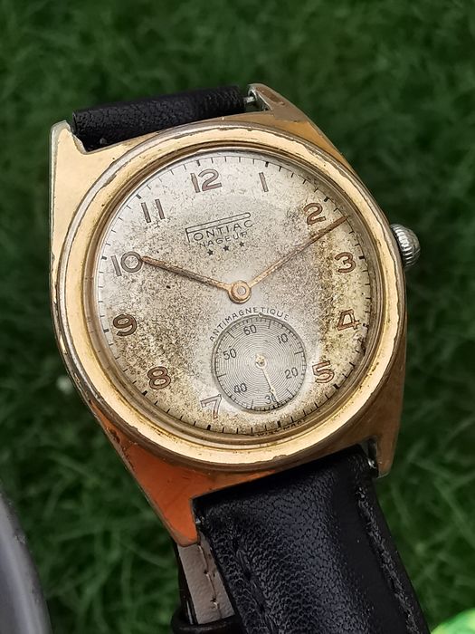 Ceas Pontiac Nageur -Întoarcere manuala -32 mm -Funcționează excelent