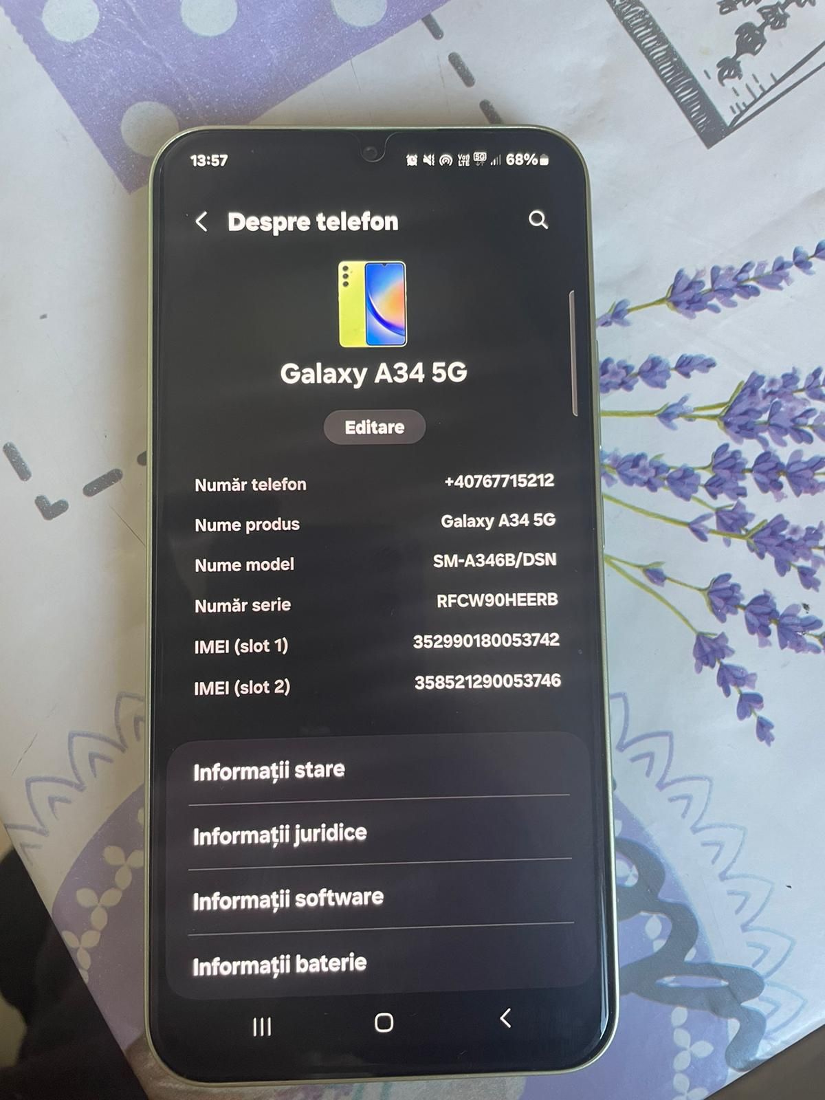 Vând sau schimb Samsung galaxy a34 5G