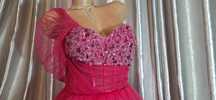 Rochie elegantă de seara,bal, nunta, botez -Umit fuchsia, 40