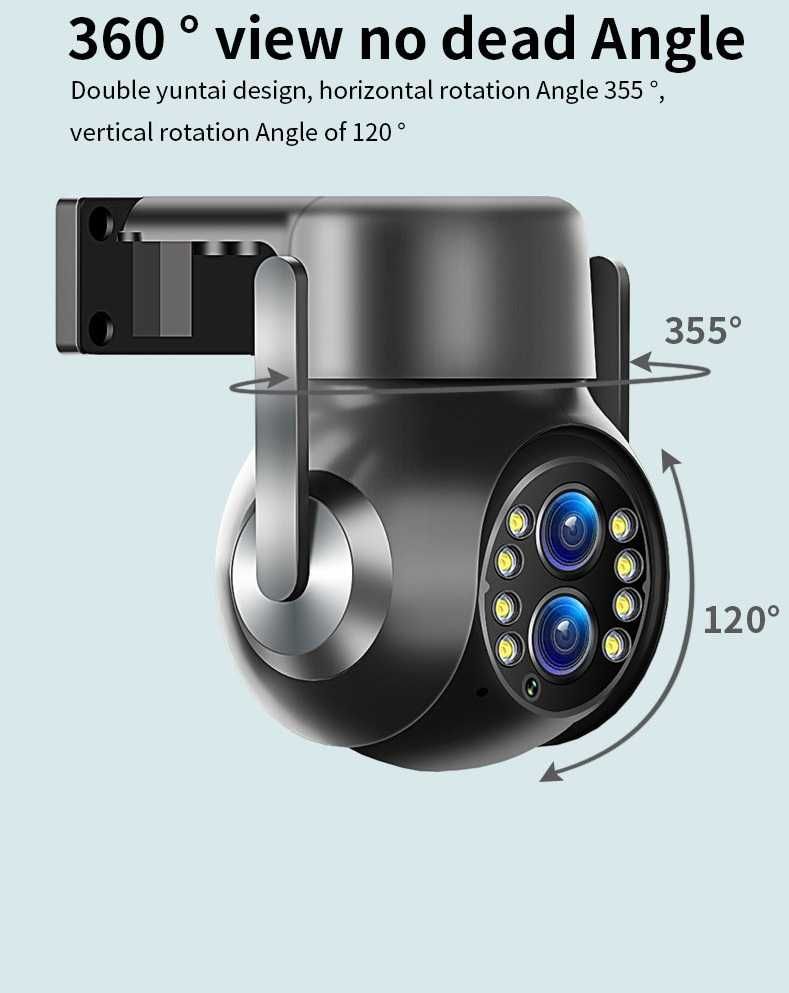 IP камера 5MP, 18X приближение, цветно нощно виждане, 360° въртене