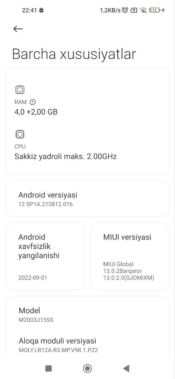 Redmi not 9 4+2/128