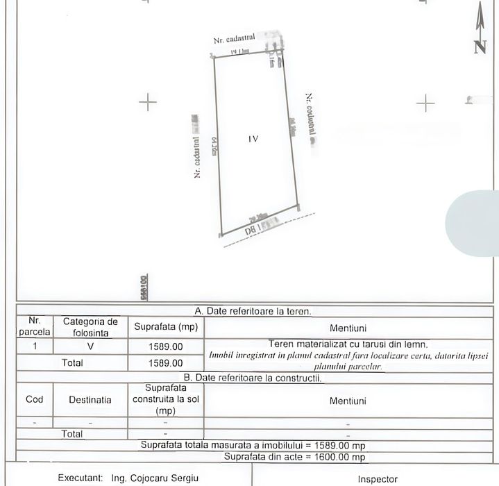teren intravilan zona visani 1600 mp 72.000 euro