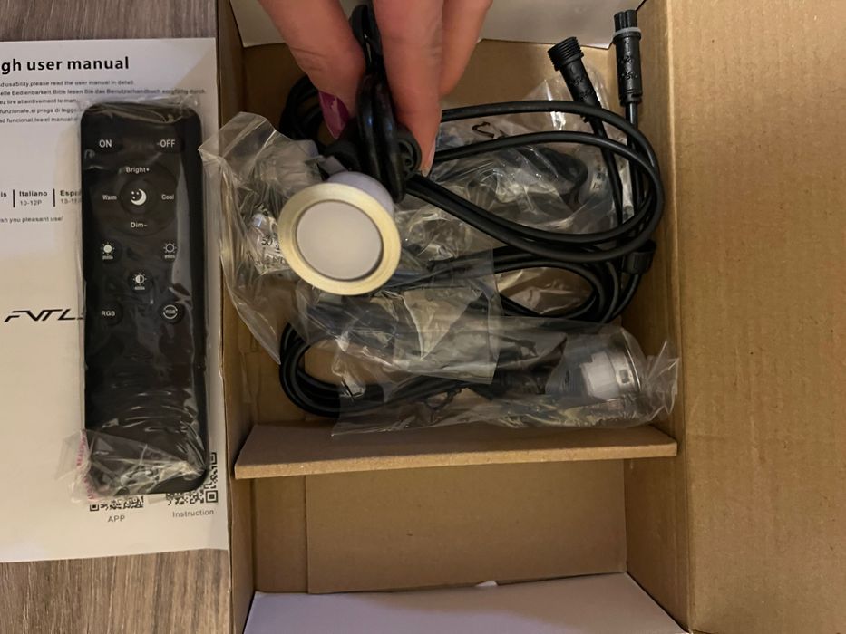 LED Вградено Осветление за Стълби/Тераса - 12V DC, RGB и Топло Бяло