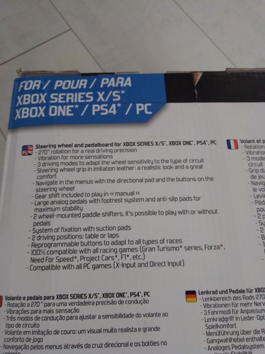 Volan Gaming Subsonic Super Drive Gs750 PC PS3 PS4 Xbox X S Nou Sigila