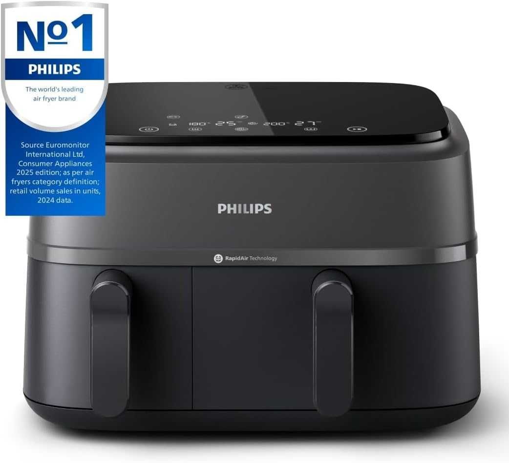 Фритюрник с горещ въздух Philips Dual Basket 3000 9L (NA350/00) 2750W