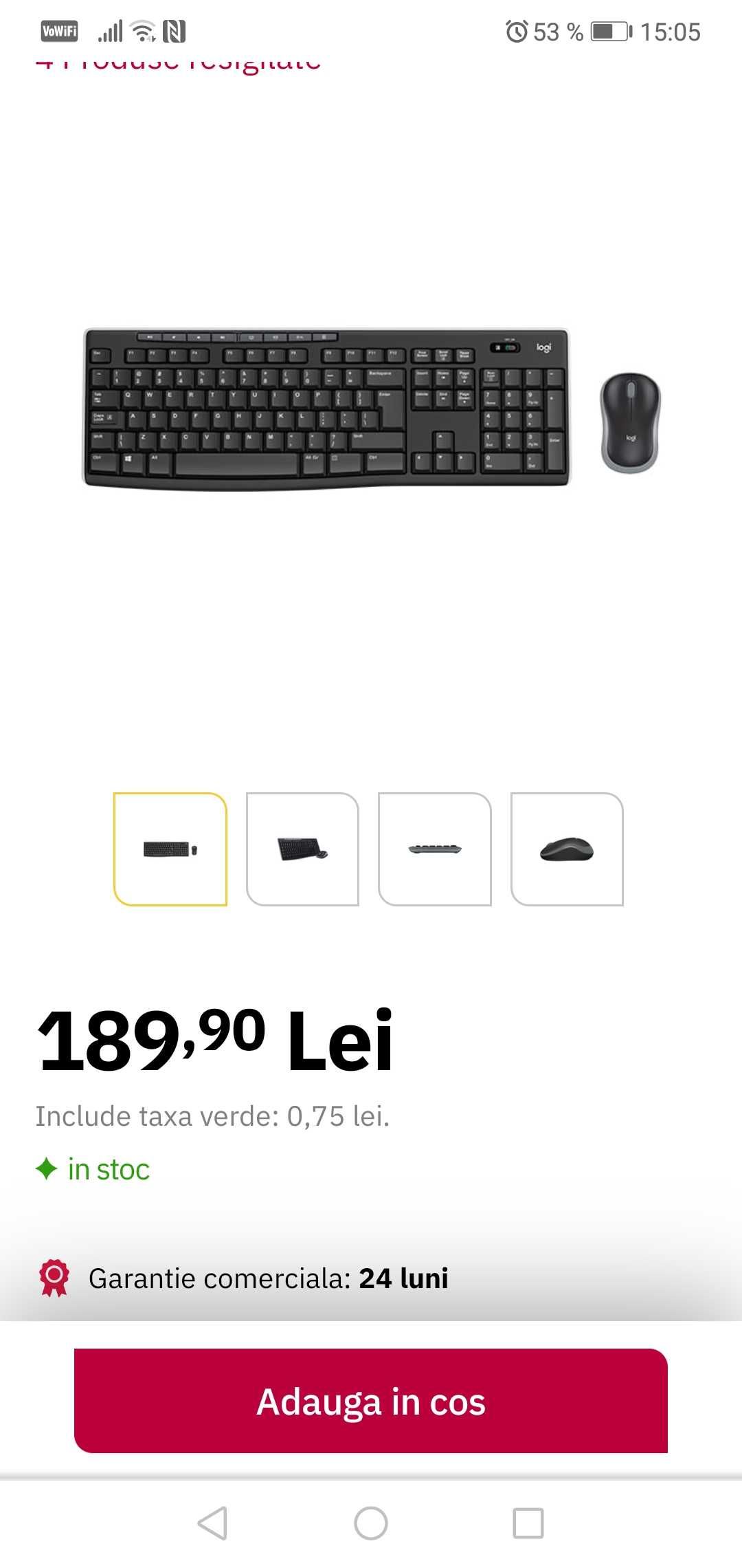 Tastatura wireless Logitech