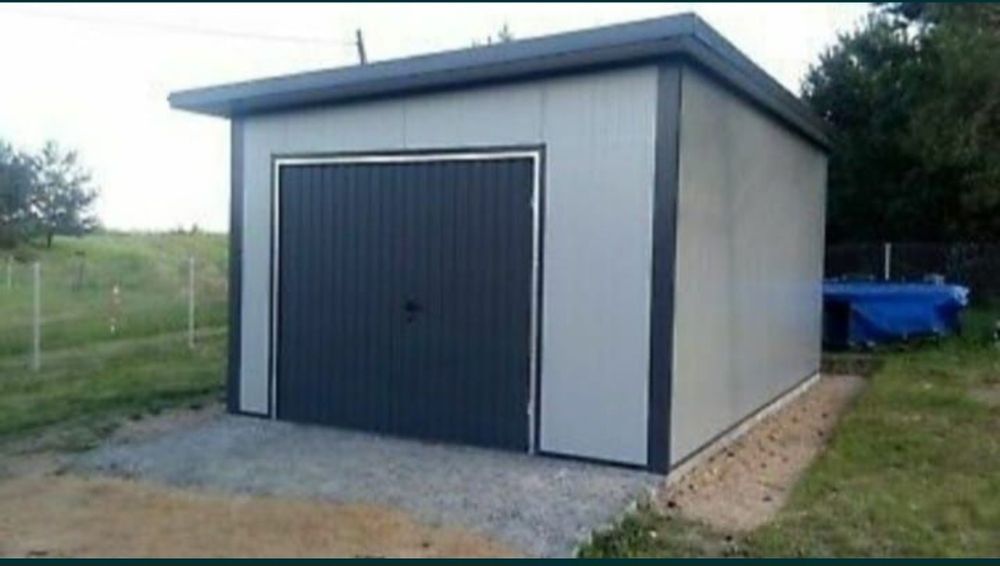 Vând garaje auto din structura metalica si panou sandwich