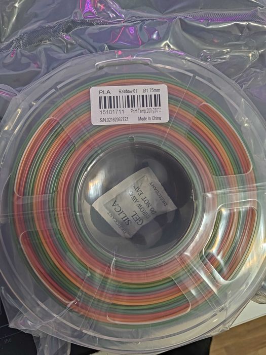 Filament PLA, Rainbow, SUNLU, 1.75mm, rola 1Kg