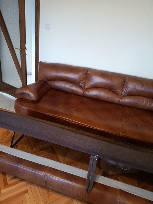 Set Canapea ext , una fixa  piele și