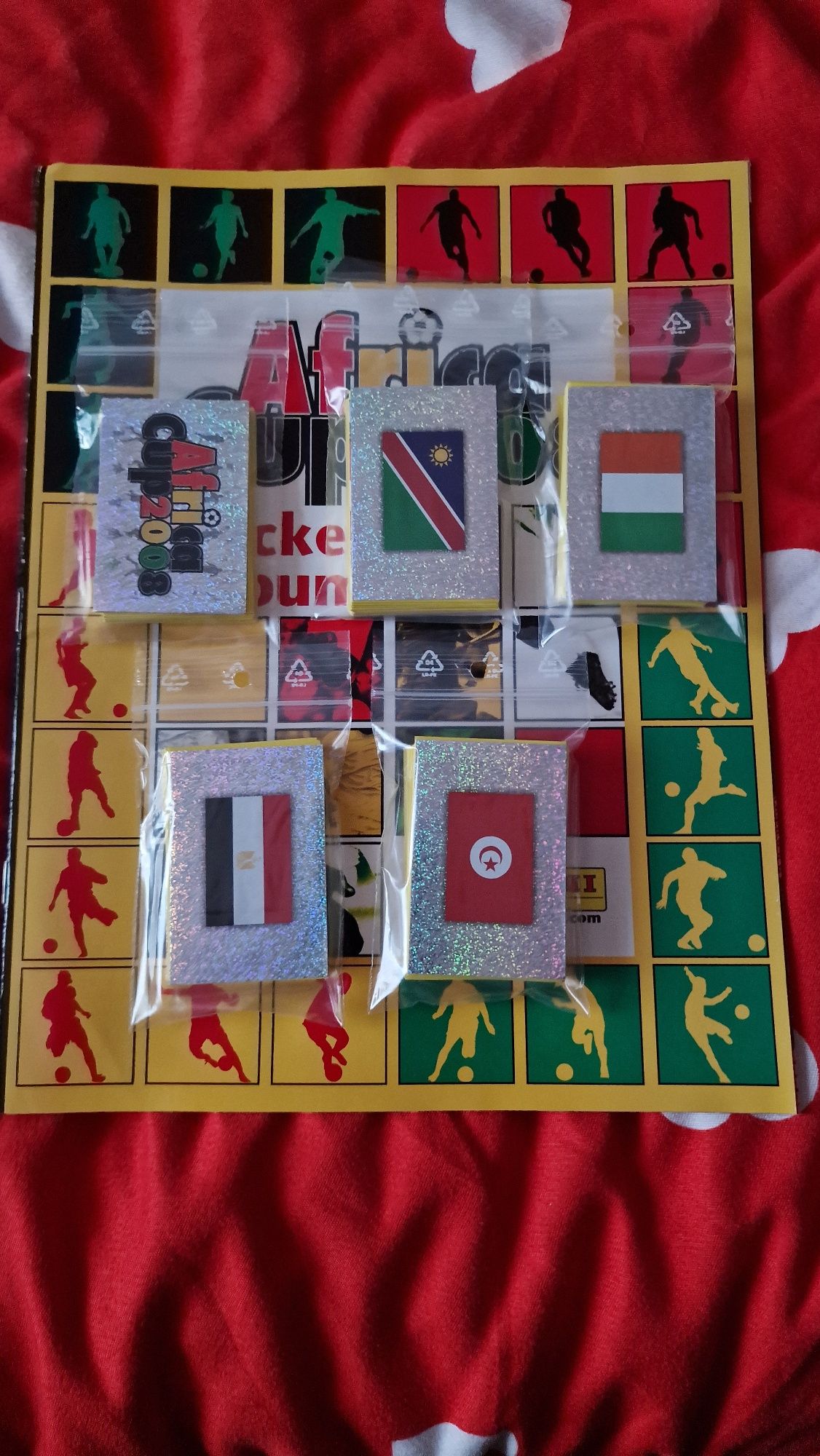 Album panini + set complet nelipit cupa Africi 2008