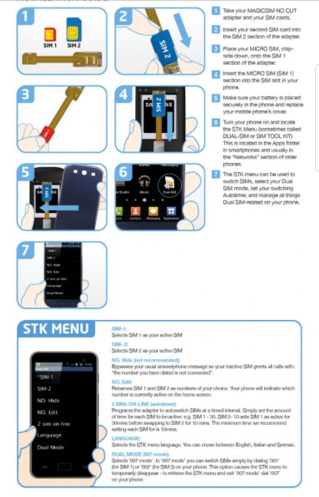 Adaptor dual sim de la micro sim la sim