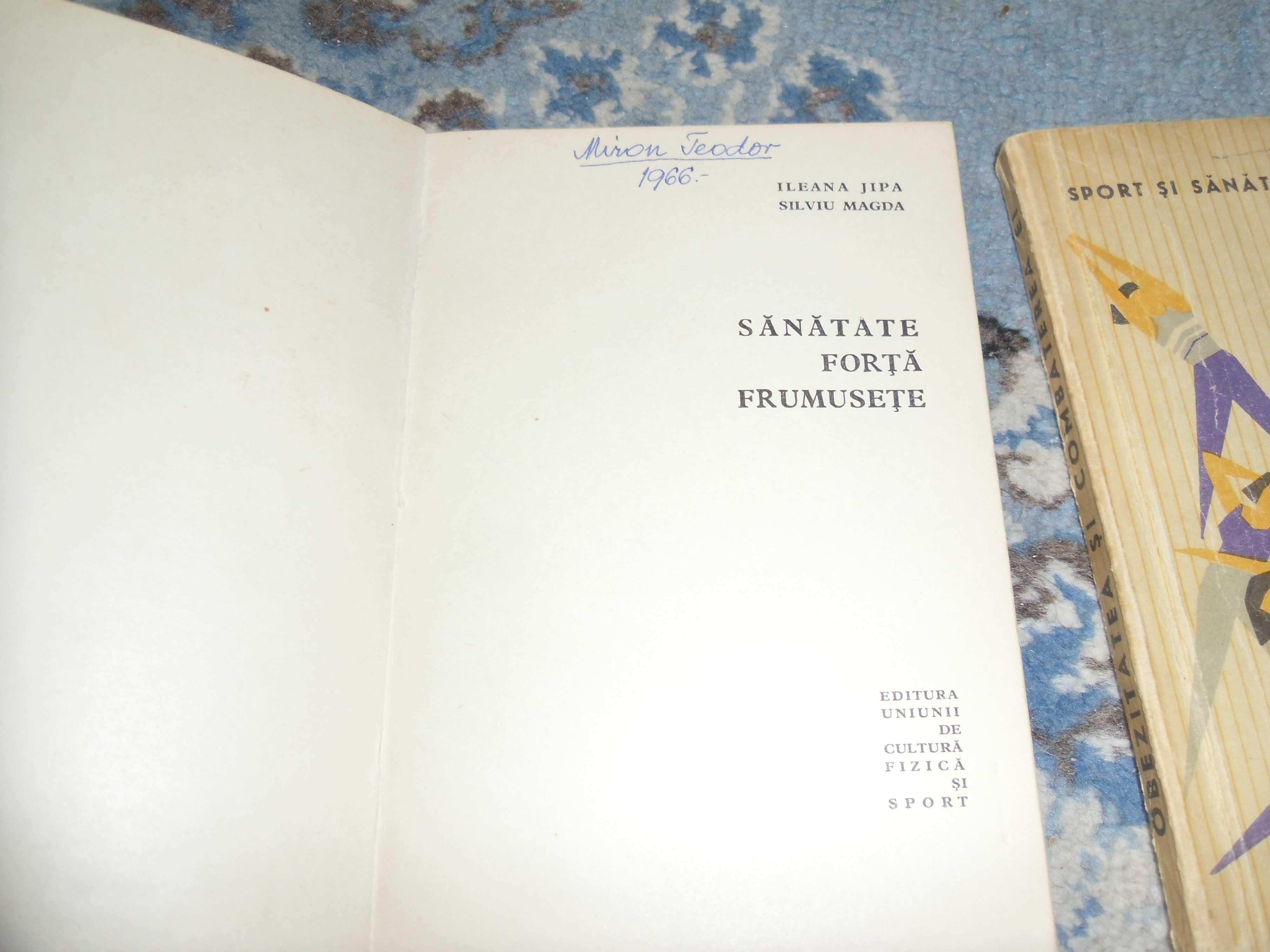 Sanatate, frumusete ,miscare 2 vol.vechi ed 1966