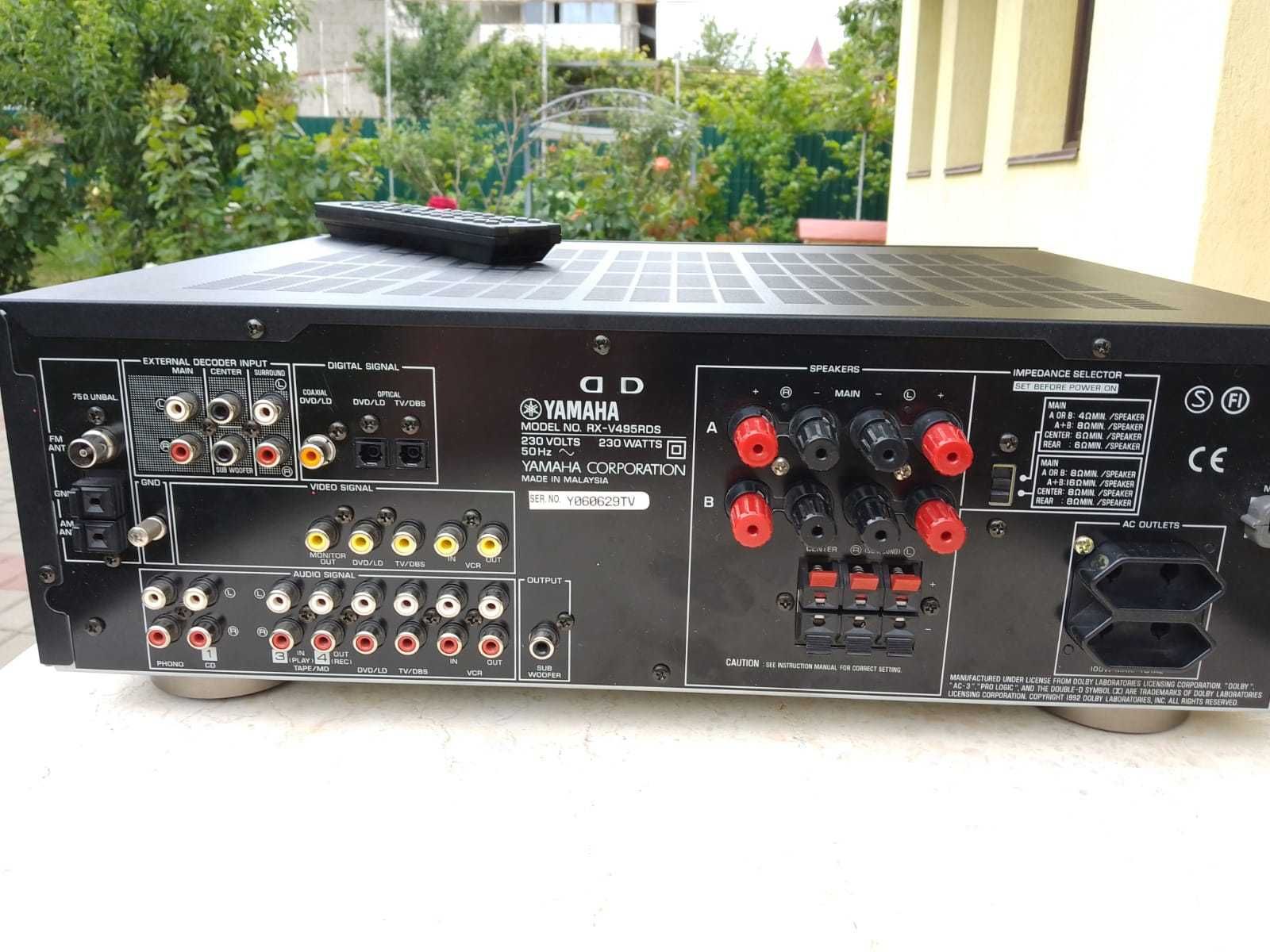 Amplificator Yamaha RX-V495RDS, cu telecomanda originala