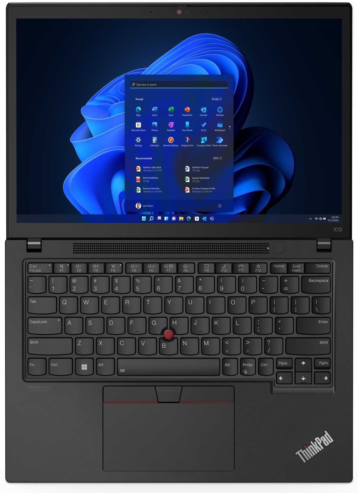 13.3" тъч ThinkPad X13 / i5-1250p / 16GB DDR5 / 1TB SSD / Win11Pro