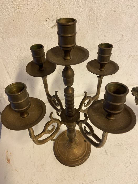 Свещник стар бронз