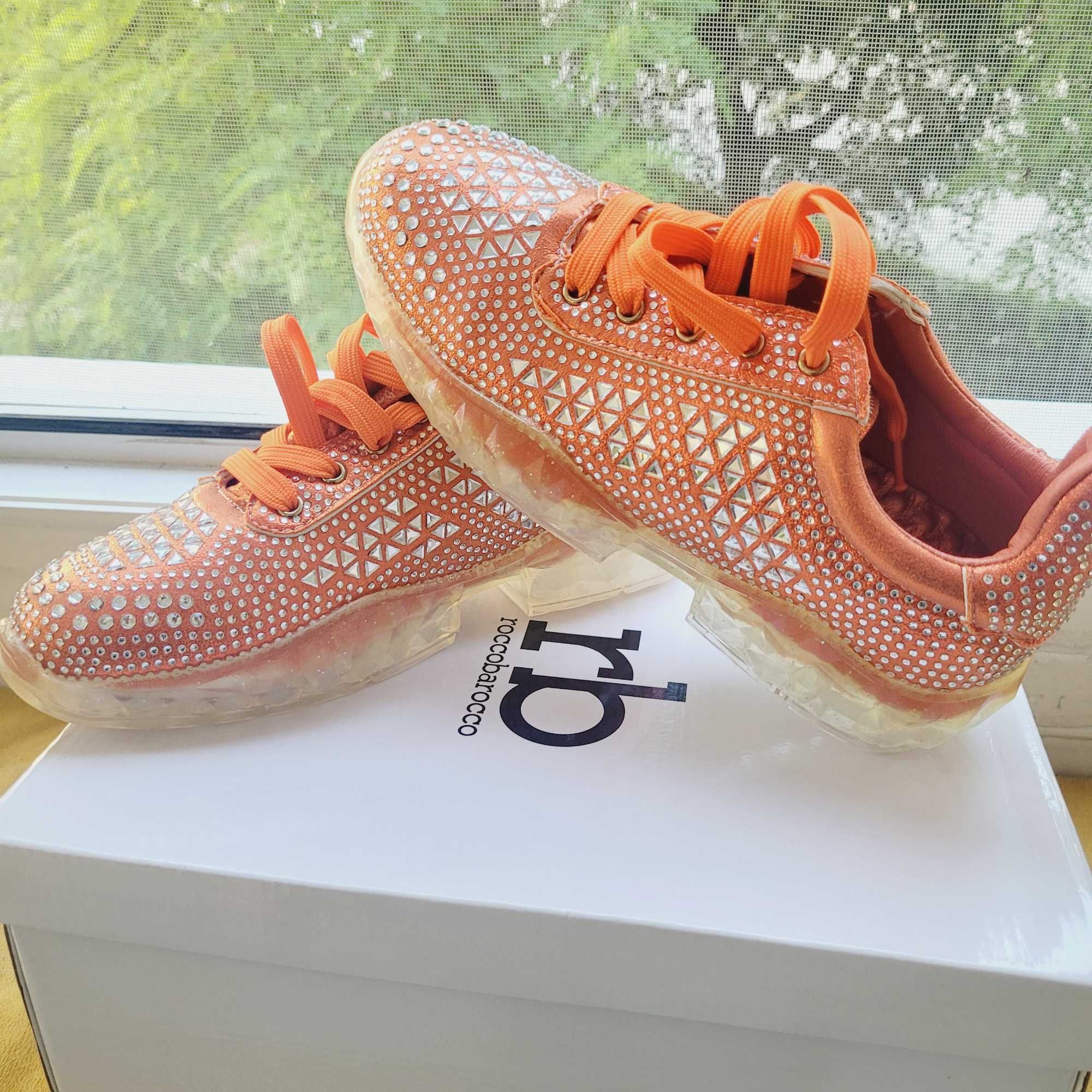 Adidași Sneakers dama Cristale Noi 38 Portocalii