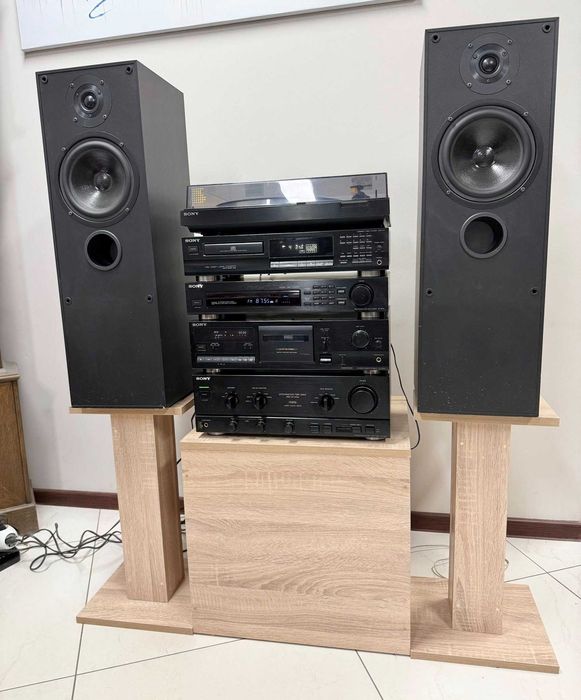 Ретро аудио система SONY - Усилвател, дек, cd, тунер, грамофон