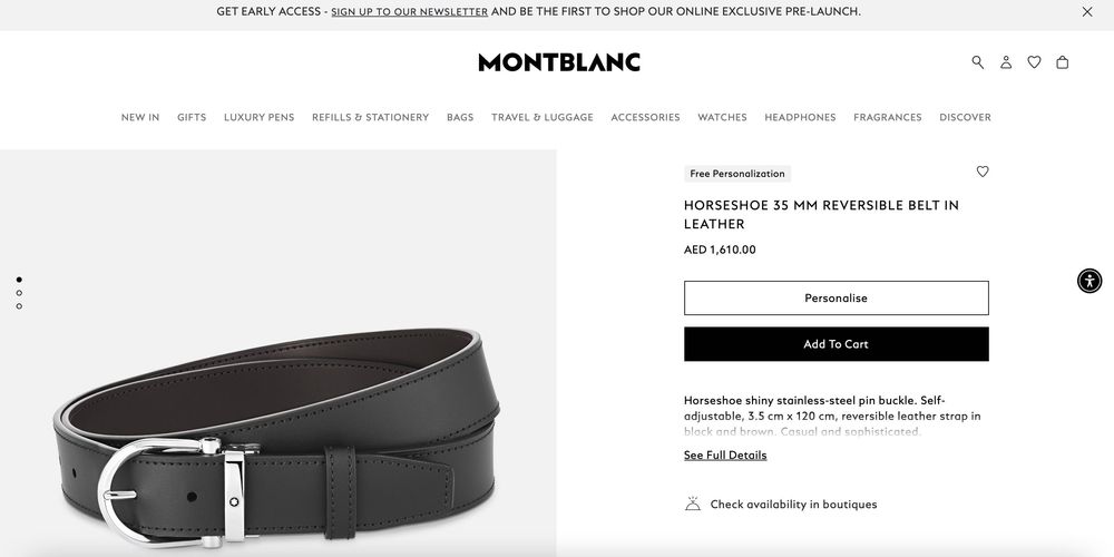 Curea reversibilă Montblanc 128783