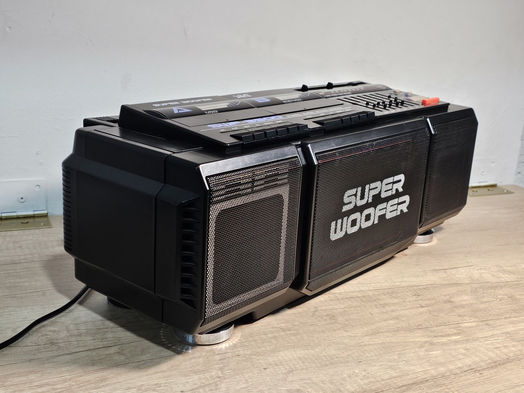 boombox SEG swf-3500, radio casetofon dublu, portabil, super woofer