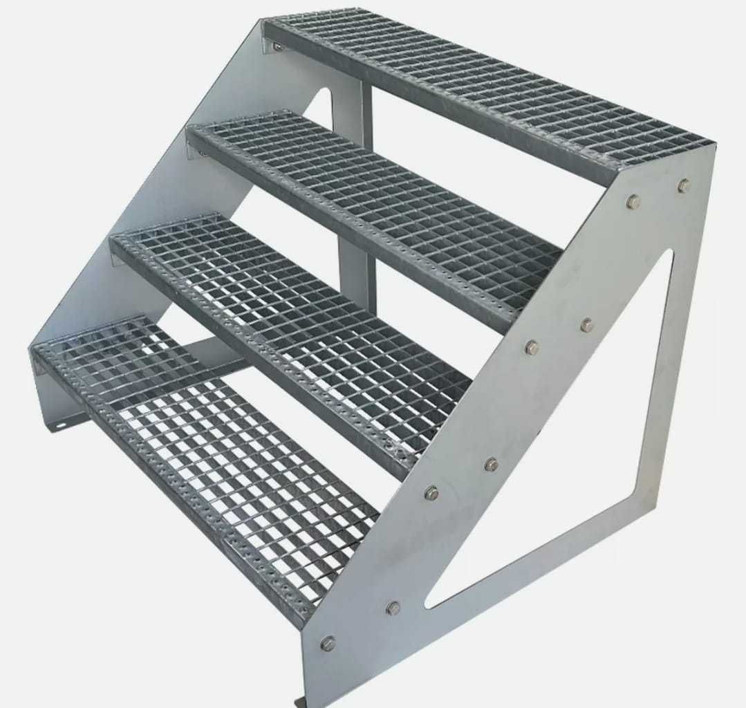 Treaptă tip grătar, 80x24x3 cm, oțel galvanizat 2/3/4/5 Trepte