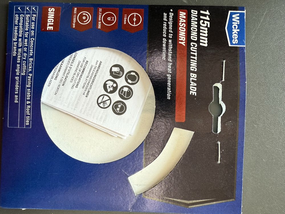 Set 3 Discuri  profesionale taiat zidarie , 115 x 22.23, Wickes