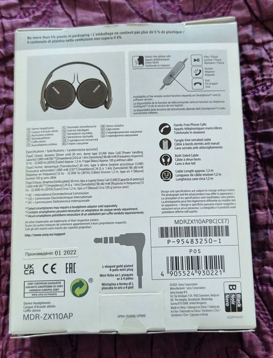 Casti SONY Mdr-ZX110AP, Noi