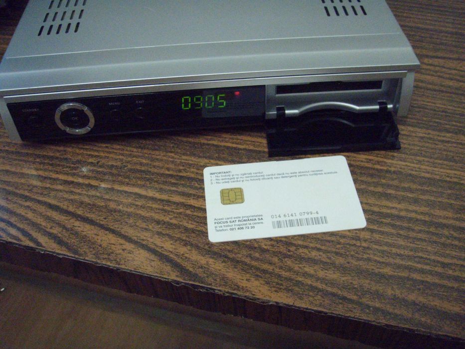 Receptor satelit SD (fara HDMI) Kaon K-ES1280CO Focus Sat + cartela