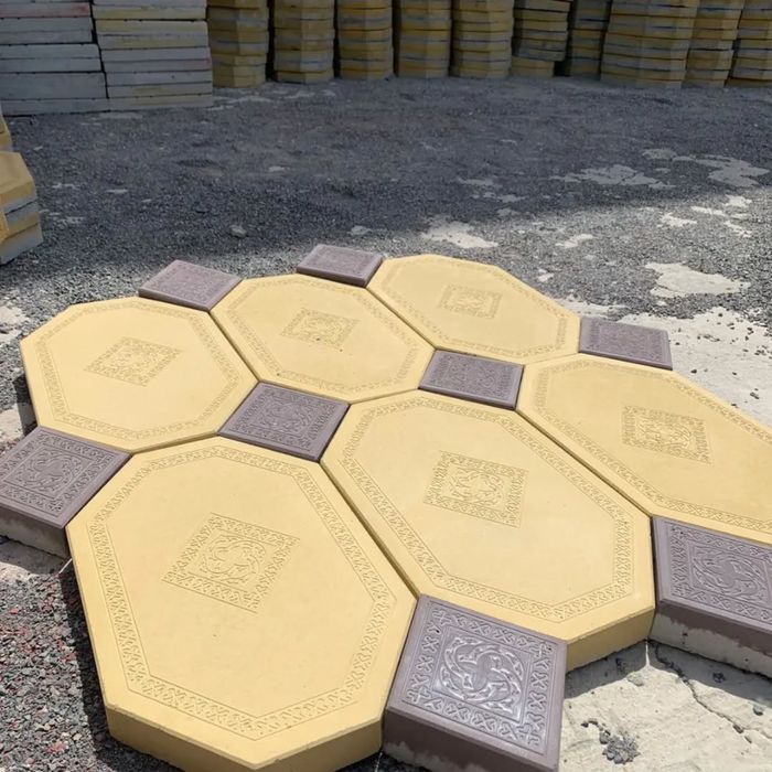 Брусчатка Орнамент желтая