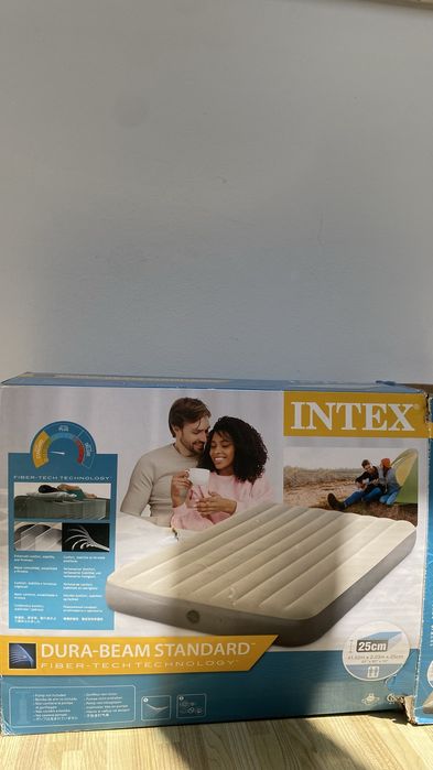 Матрас надувной INTEX двухспальный 200х150 ЭЛЕКТРО НАСОС в комплекте